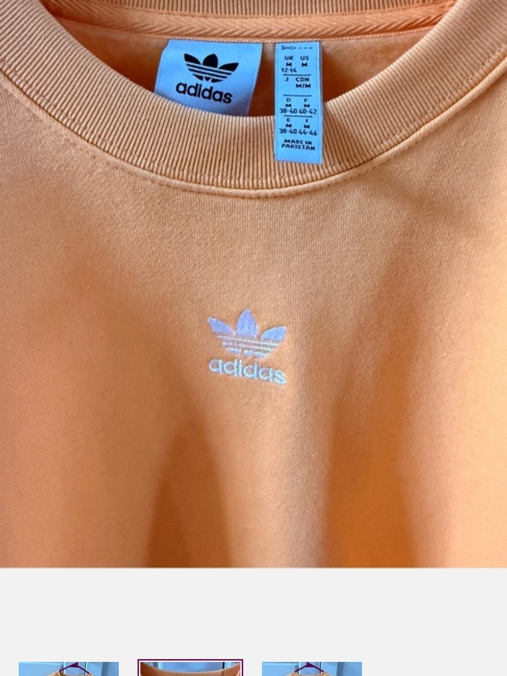 adidas Men’s Crewneck Sweatshirt in Soft Peach